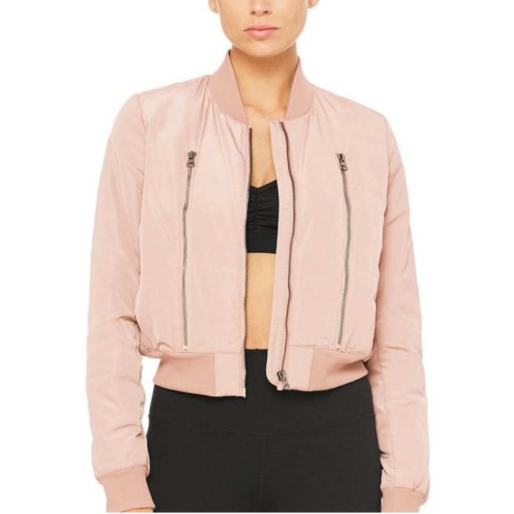 Alo Yoga Women's Pink Bomber Jacket